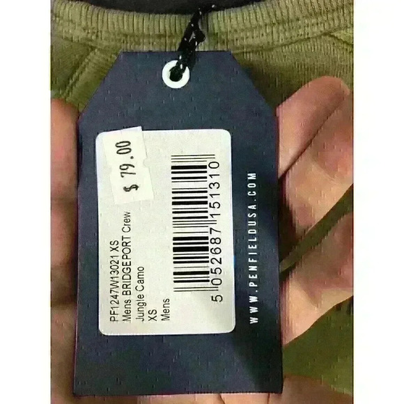 Nwt Penfield Mens Size XS Green Camo Long Sleeve Bridgeport Crew Sweater - Picture 4 of 9
